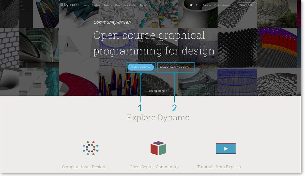 Startseite der Website
